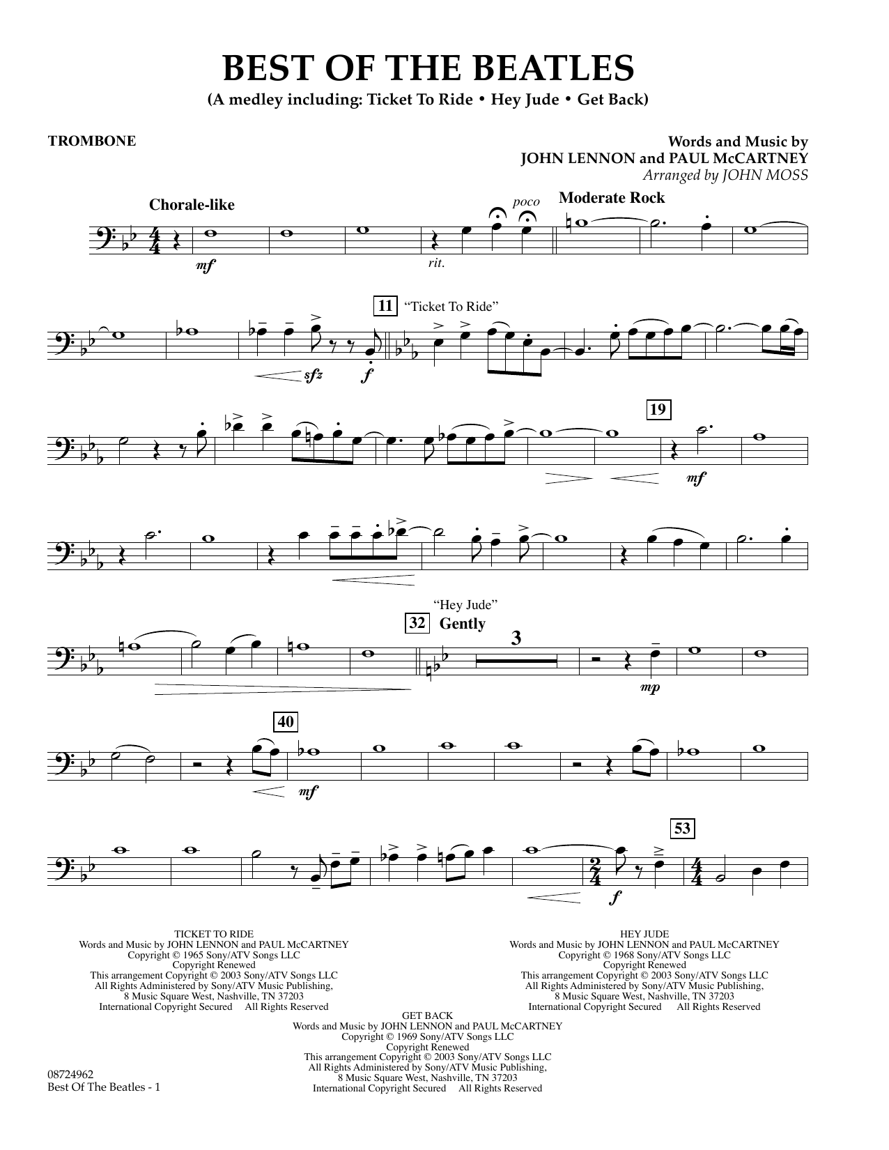 Produktgalerie: Seite 1 von 1 Best of the Beatles - Trombone, John Moss, Ensemble