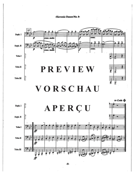 Product gallery: Page 9 of 21 Slavonic Dances Op. 46 No. 8 , , (Tuba Quartett EETT)
