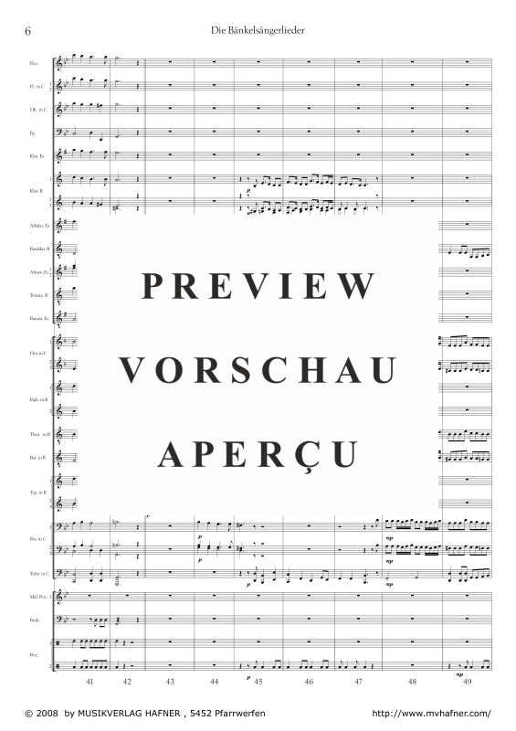 Product gallery: Page 11 of 11 Sonate aus ´Die Bänkelsängerlieder´, , (large wind orchestra)