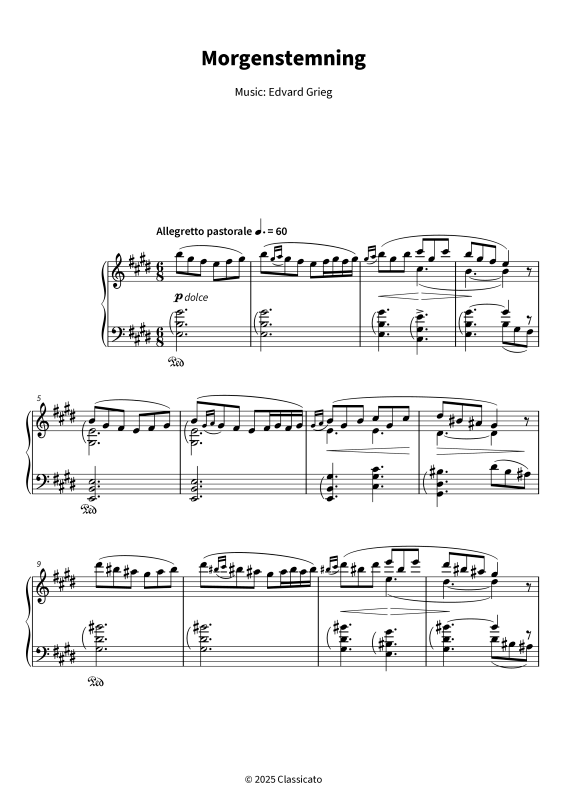 Product gallery: Page 1 of 9 Morgenstemning, , Piano Solo