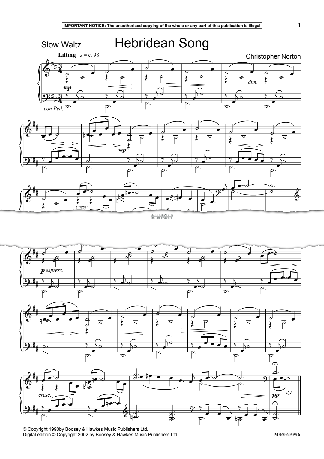 Produktgalerie: Seite 1 von 1 Hebridean Song, Christopher Norton, Klavier