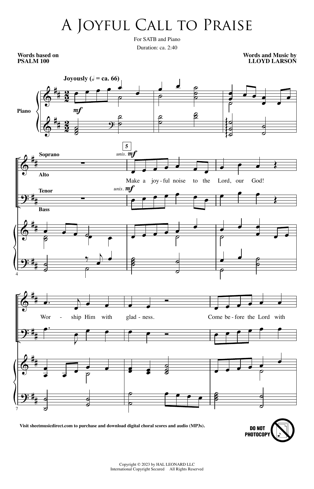 Produktbild zu: A Joyful Call To Praise