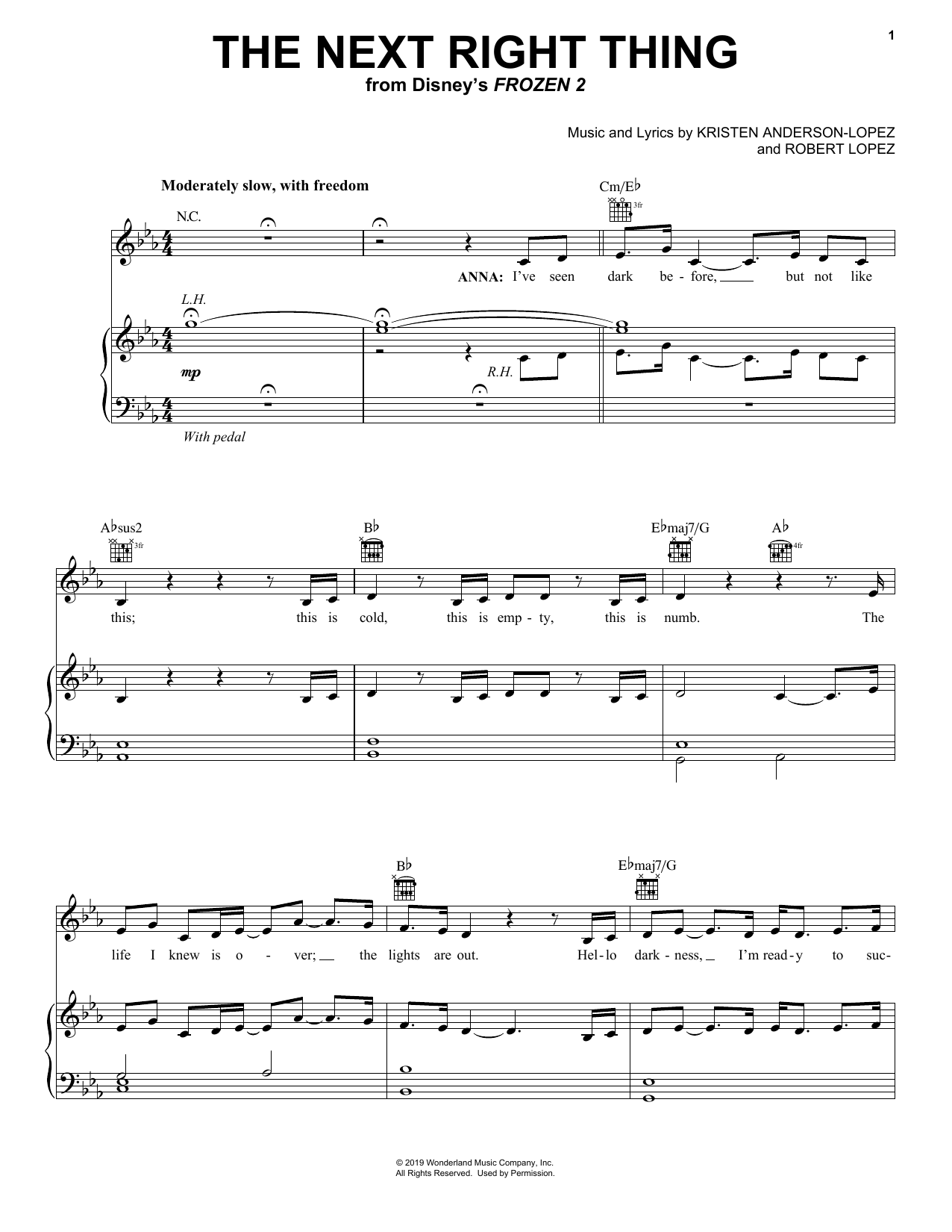 Produktbild zu: The Next Right Thing (from Disney's Frozen 2)