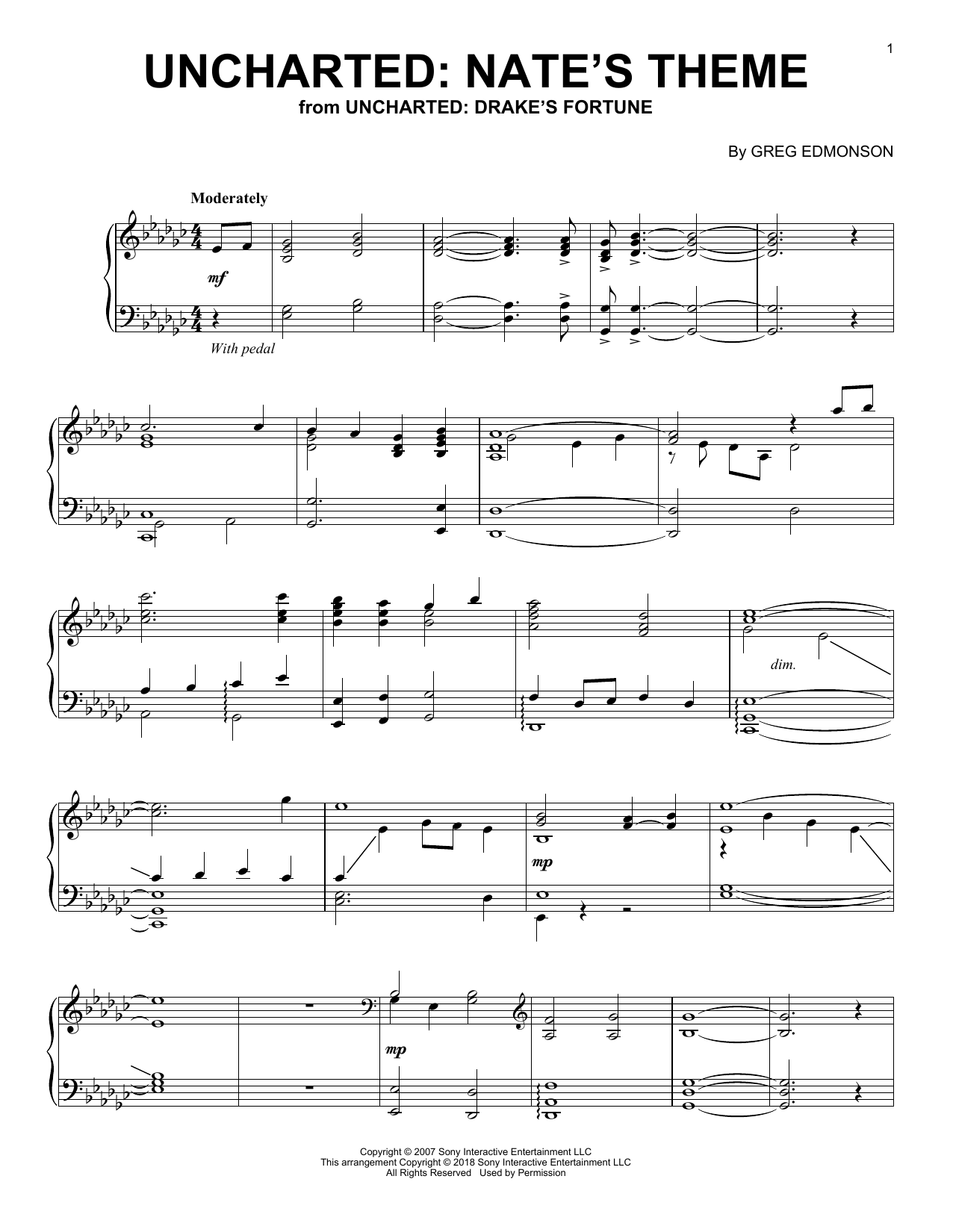 Produktbild zu: Uncharted: Nate's Theme (from Uncharted: Drake's Fortune)