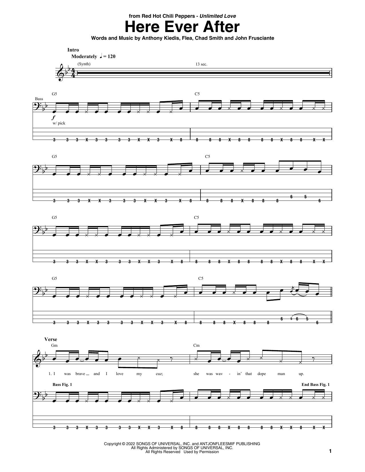 Produktgalerie: Seite 1 von 1 Here Ever After, Red Hot Chili Peppers, E-Bass