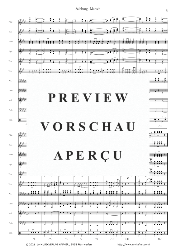 Product gallery: Page 10 of 11 Salzburg - Marsch, , (large wind orchestra)