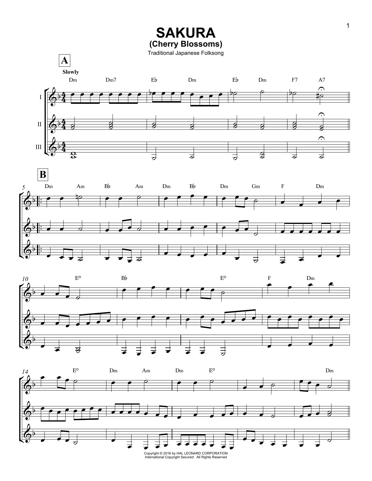 Product gallery: Page 1 of 1 Sakura (Cherry Blossoms), Traditional Japanese Folk Song