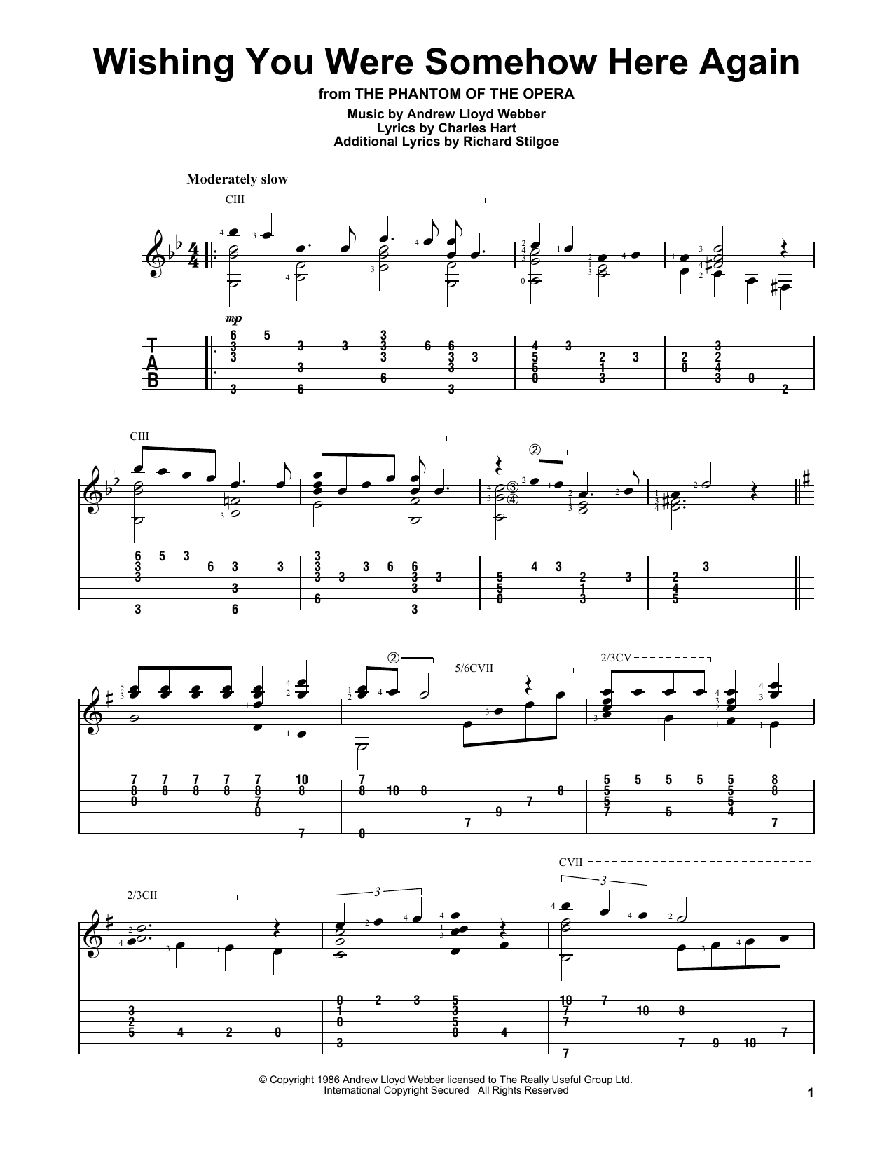 Product picture to: Wishing You Were Somehow Here Again (from The Phantom Of The Opera)