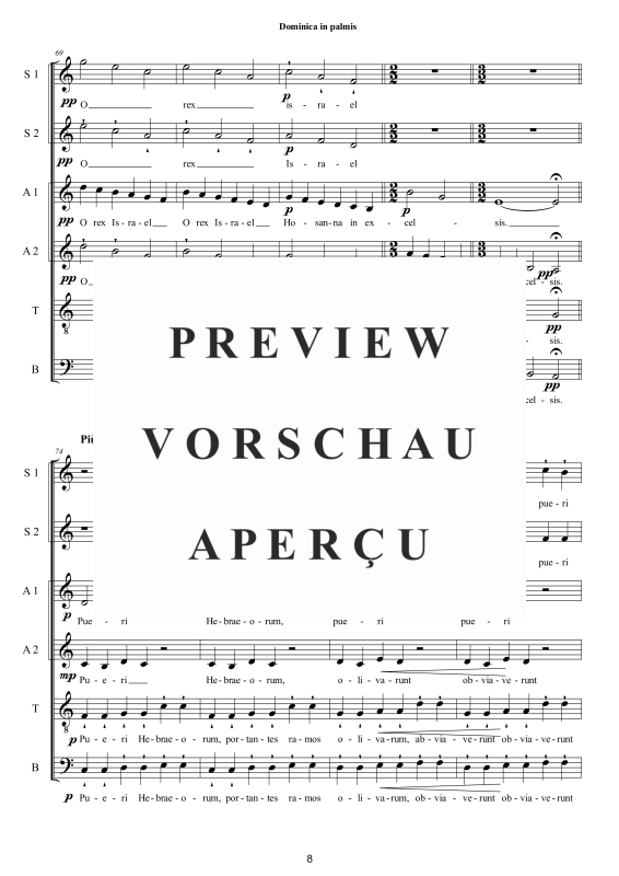 Produktgalerie: Seite 9 von 11 Dominica in palmis – Osterantiphon, , Gemischter Chor SSAATB