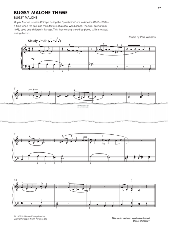 Produktgalerie: Seite 1 von 1 Bugsy Malone (from 'Bugsy Malone'), Paul Williams, Klavier
