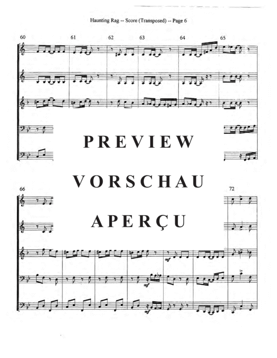 Produktgalerie: Seite 10 von 21 Haunting Rag , , (Blechbläser Quintett)