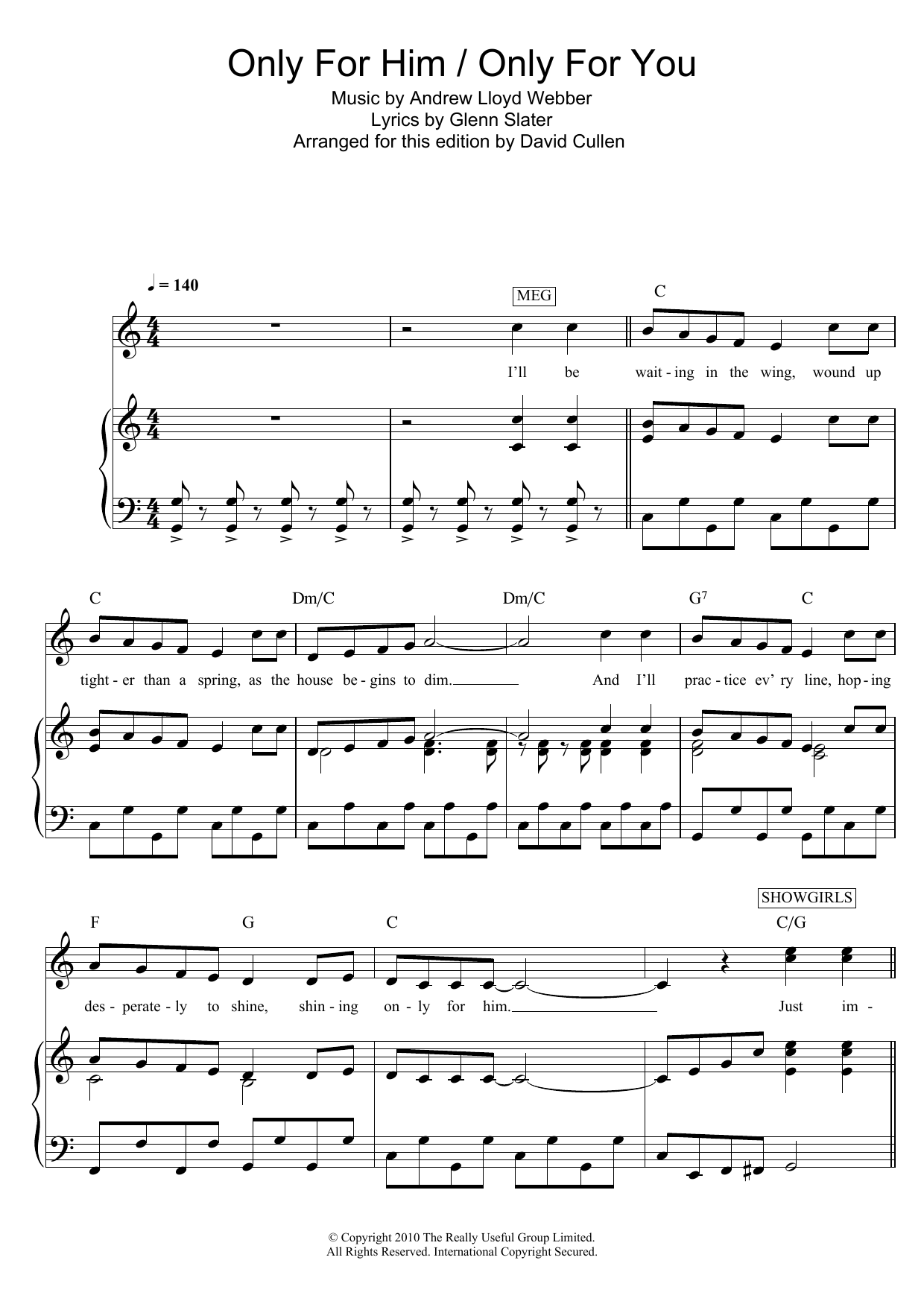 Produktbild zu: Only For Him/Only For You (from Love Never Dies)