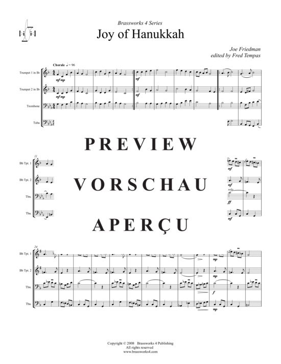 Produktgalerie: Seite 2 von 14 Joy of Hanukkah, , (2xTrompete in B, Horn in F, Posaune)