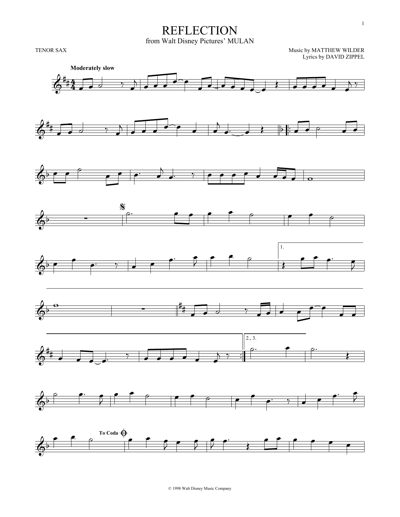Product gallery: Page 1 of 1 Reflection (Pop Version) (from Mulan), Christina Aguilera