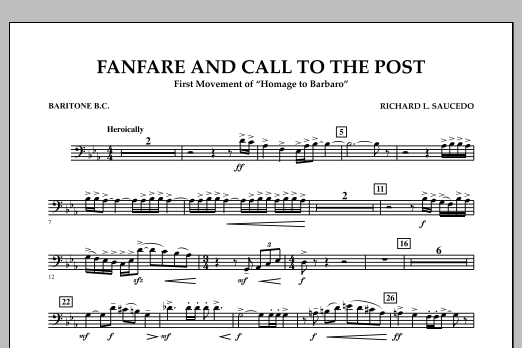 Produktbild zu: Fanfare and Call to the Post - Baritone B.C.
