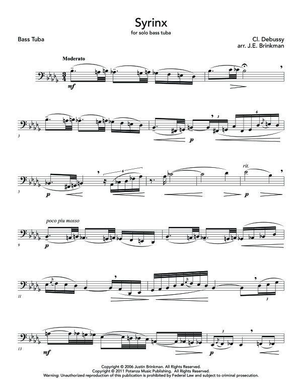 Product gallery: Page 1 of 7 Syrinx, , (Tuba Solo)
