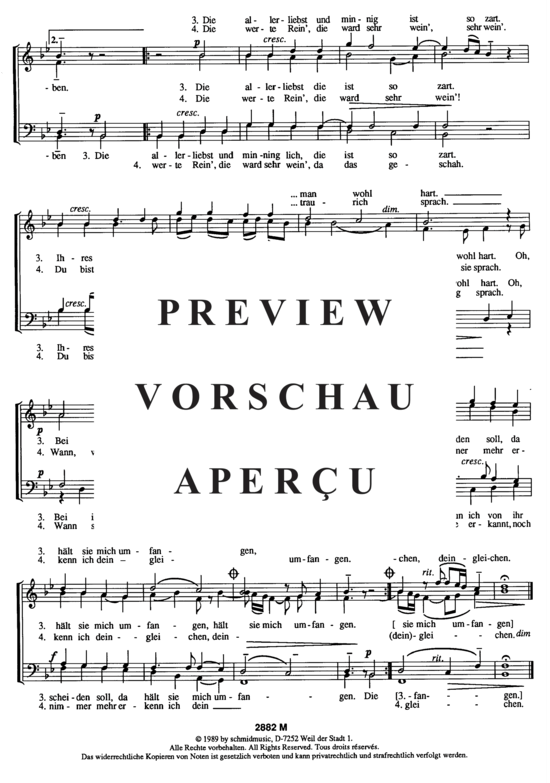 Product gallery: Page 3 of 3 All meine Gedanken die ich hab , , (male choir)