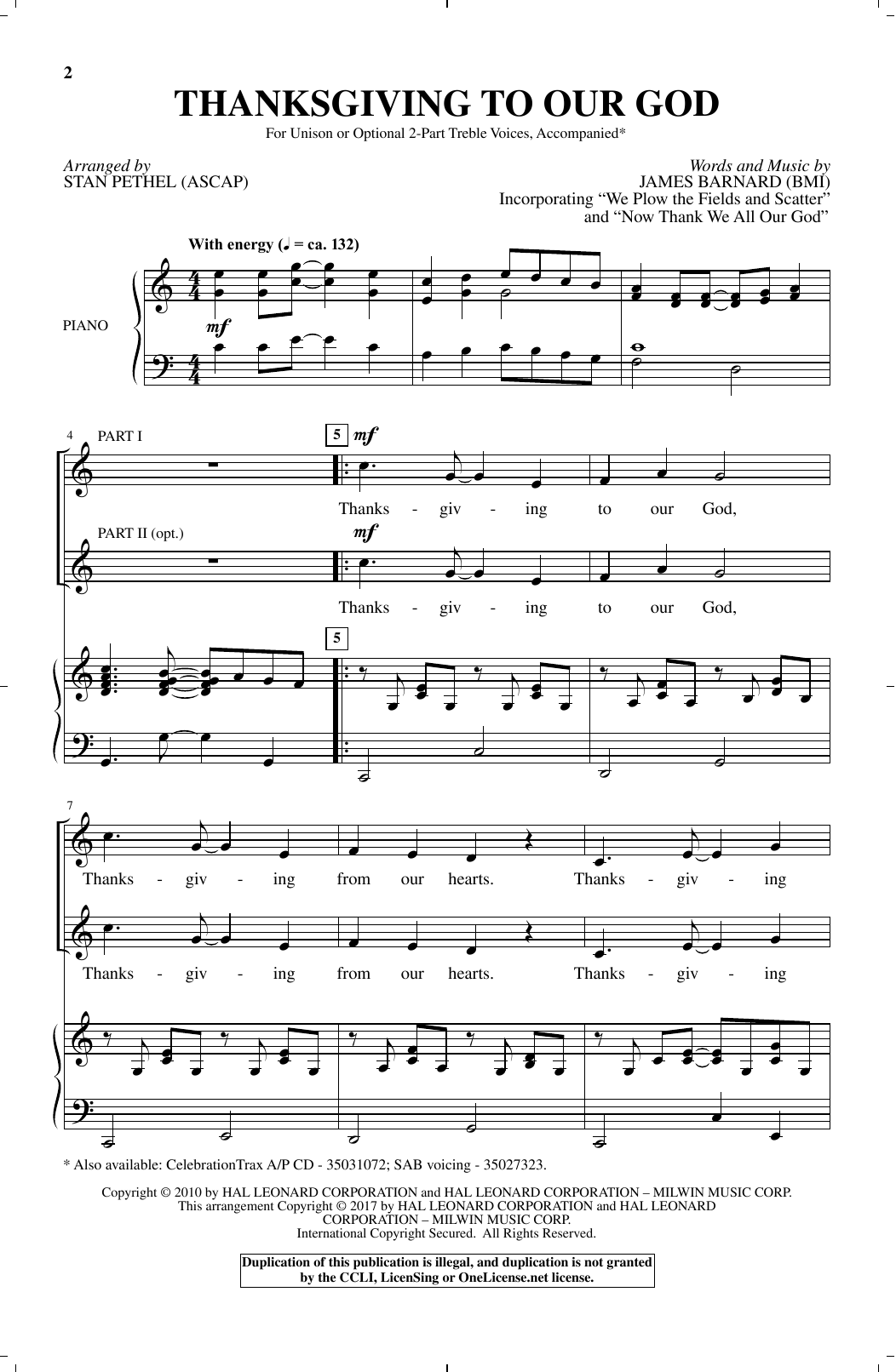 Produktbild zu: Thanksgiving To Our God