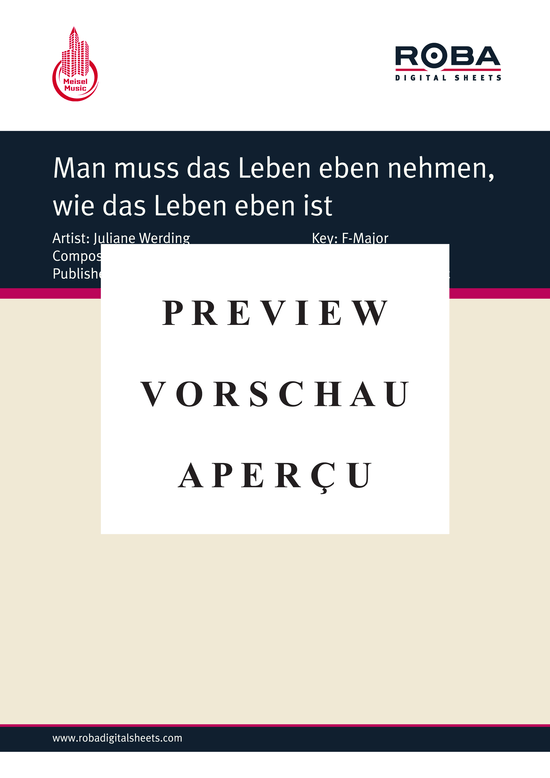 Produktgalerie: Seite 2 von 4 Man muss das Leben eben nehmen, wie das Leben eben ist, Werding, 	Juliane, Klavier und Gesang