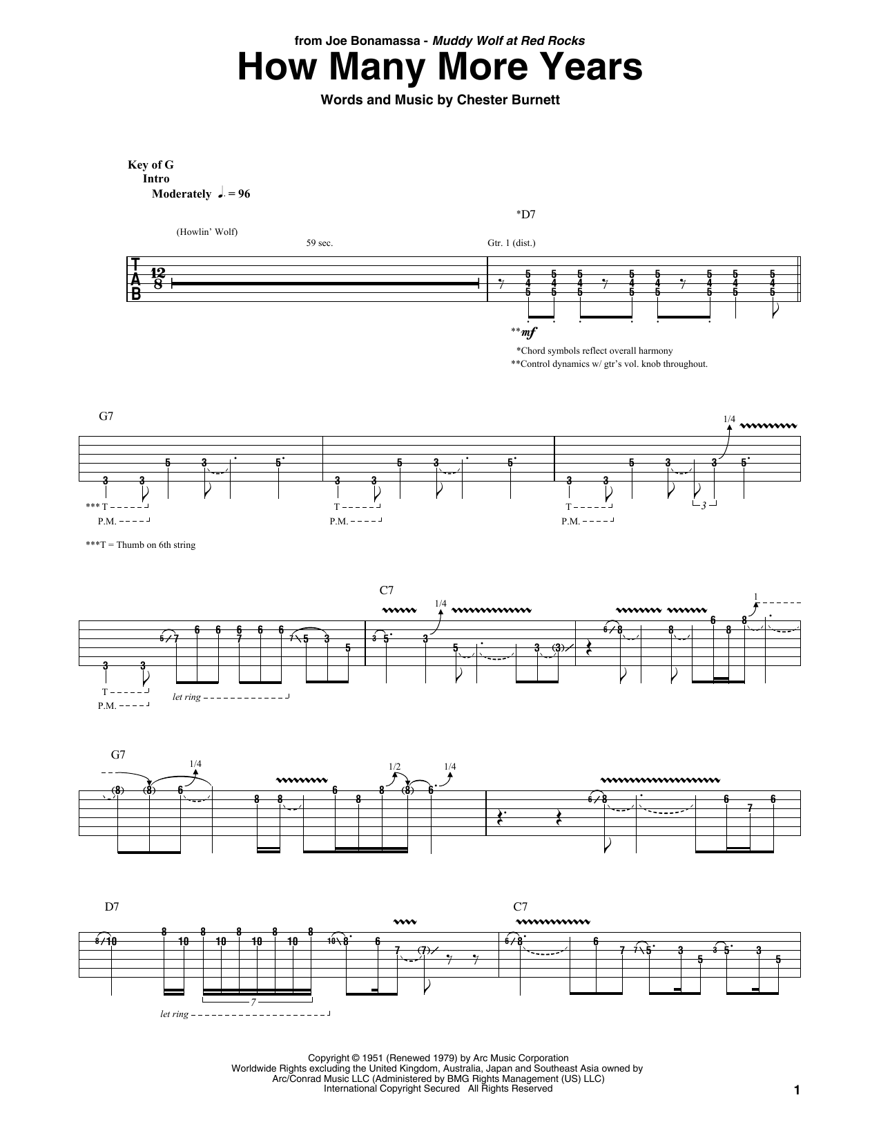Product gallery: Page 1 of 1 How Many More Years, Joe Bonamassa