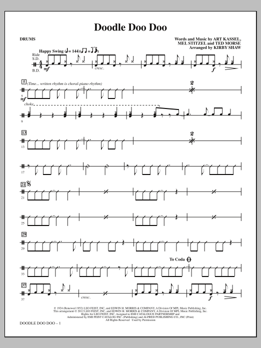Produktgalerie: Seite 1 von 1 Doodle Doo Doo - Drums, Kirby Shaw, Chor
