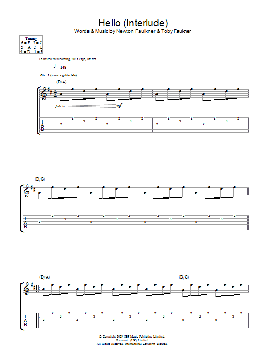 Product gallery: Page 1 of 1 Hello (Interlude), Newton Faulkner