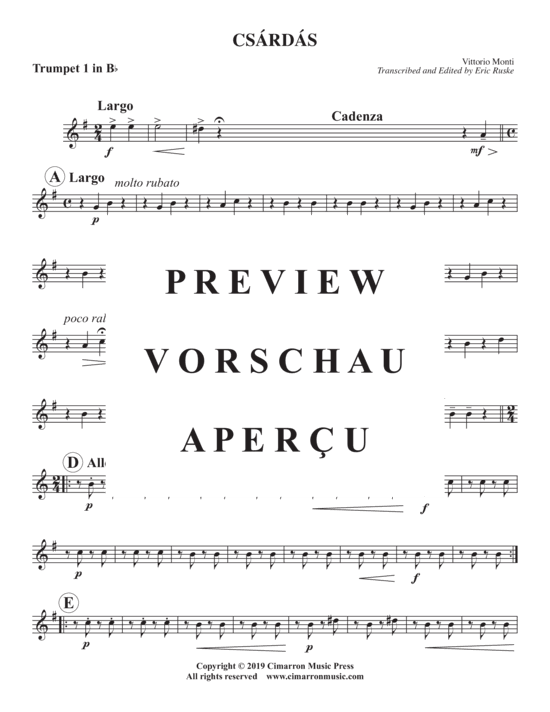 Produktgalerie: Seite 13 von 21 Czardas , , (Blechbläser Quartett + Horn in F Solo)