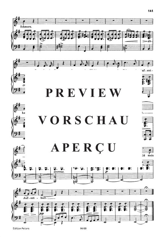 Product gallery: Page 5 of 5 Aufenthalt D 957-5 (Schwanengesang), , High Voice and Piano