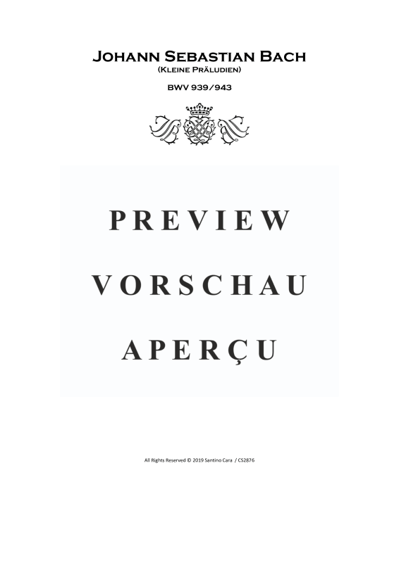 Produktgalerie: Seite 2 von 9 5 Kleine Präludien BWV 939–943, , Klavier Solo