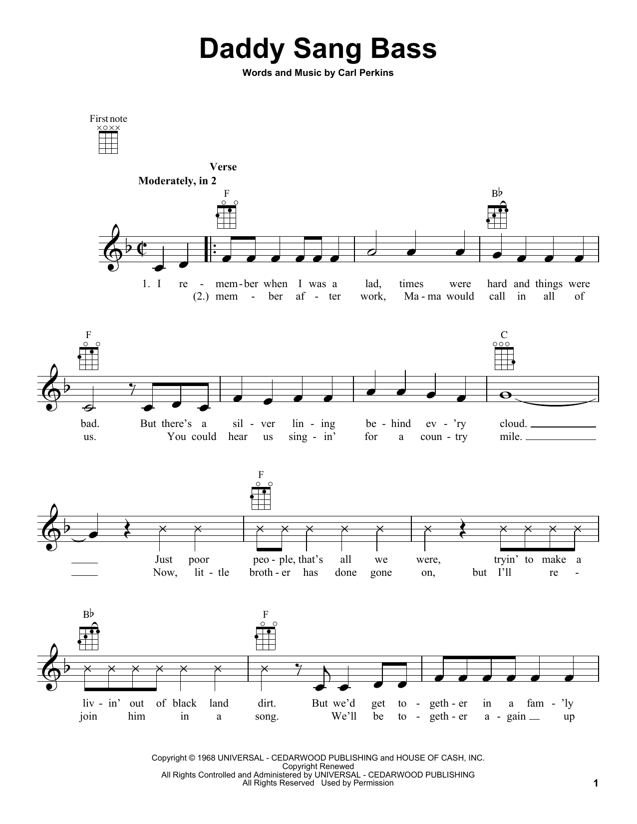 Product gallery: Page 1 of 1 Daddy Sang Bass, Johnny Cash