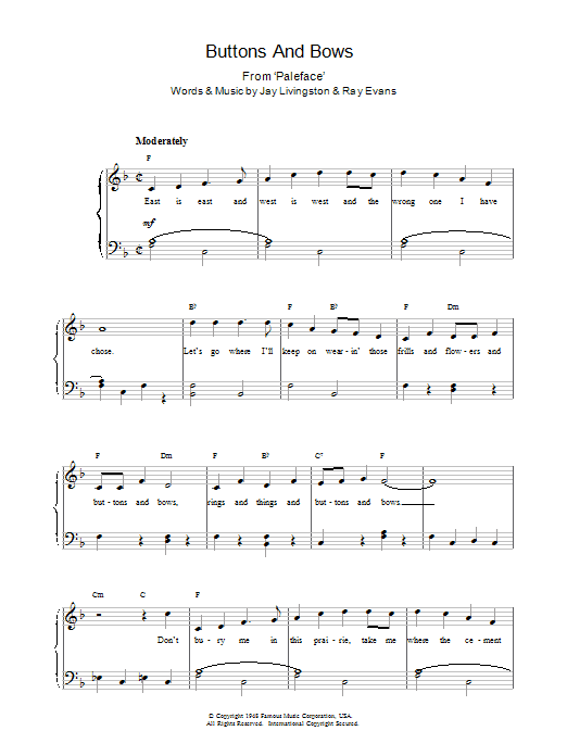 Product picture to:  Buttons And Bows - Gene Autry