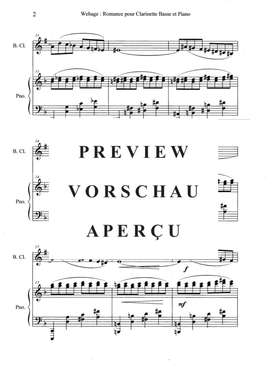 Product gallery: Page 5 of 14 Romance , , (bass clarinet + piano)