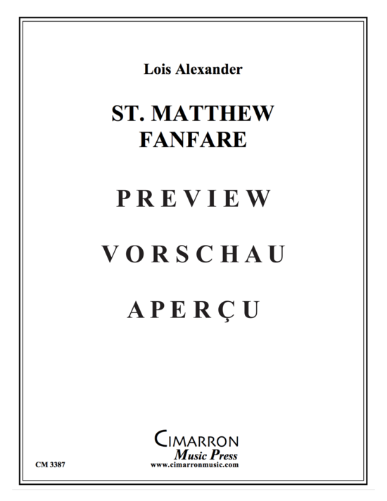 Produktgalerie: Seite 2 von 11 St. Matthew Fanfare , , (Blechbläser Quintett)