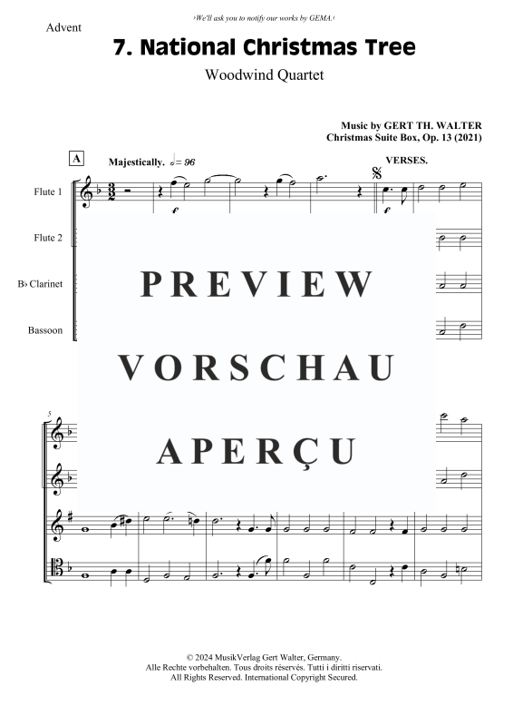 Produktgalerie: Seite 2 von 7 National Christmas Tree, , (Holzbläser Quartett)