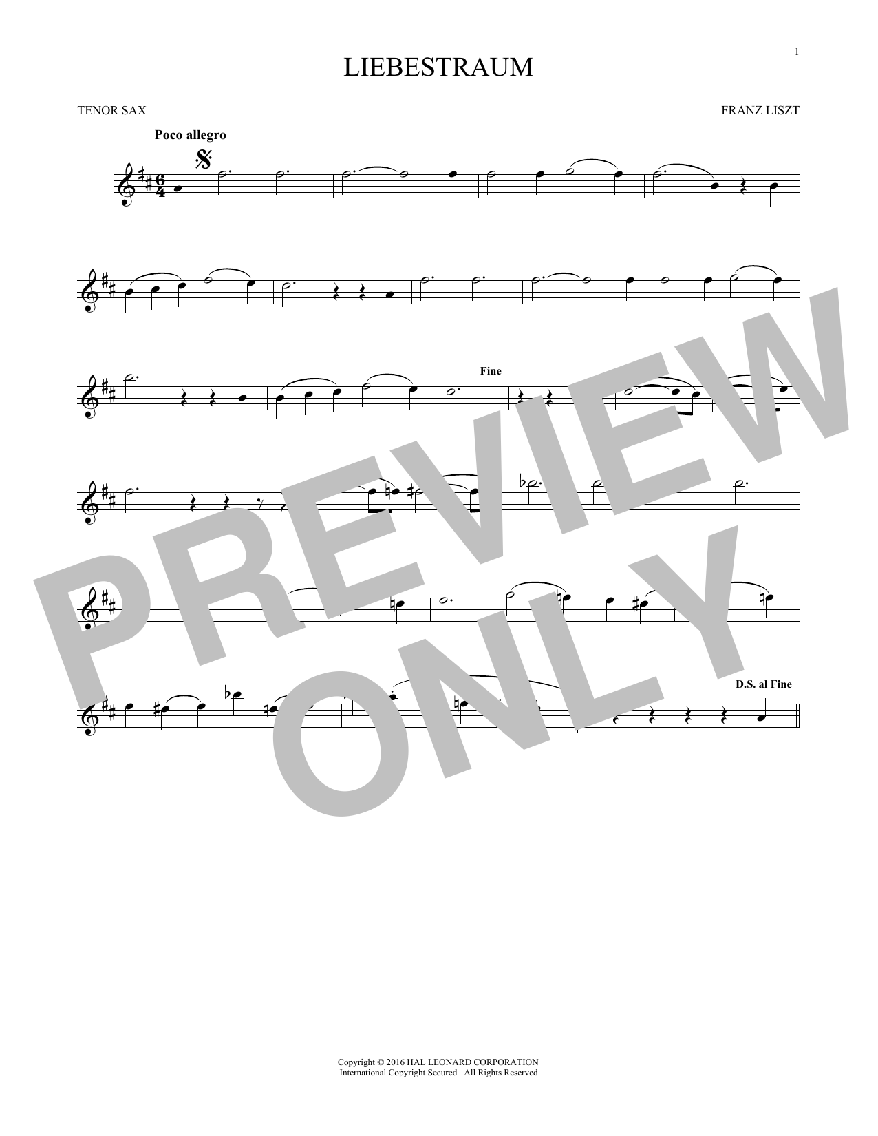 Product gallery: Page 1 of 1 Liebestraum (Dream Of Love), Franz Liszt