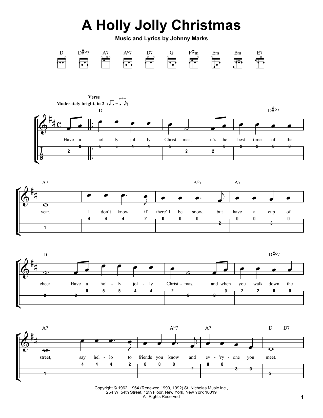 Product gallery: Page 1 of 1 A Holly Jolly Christmas, Johnny Marks