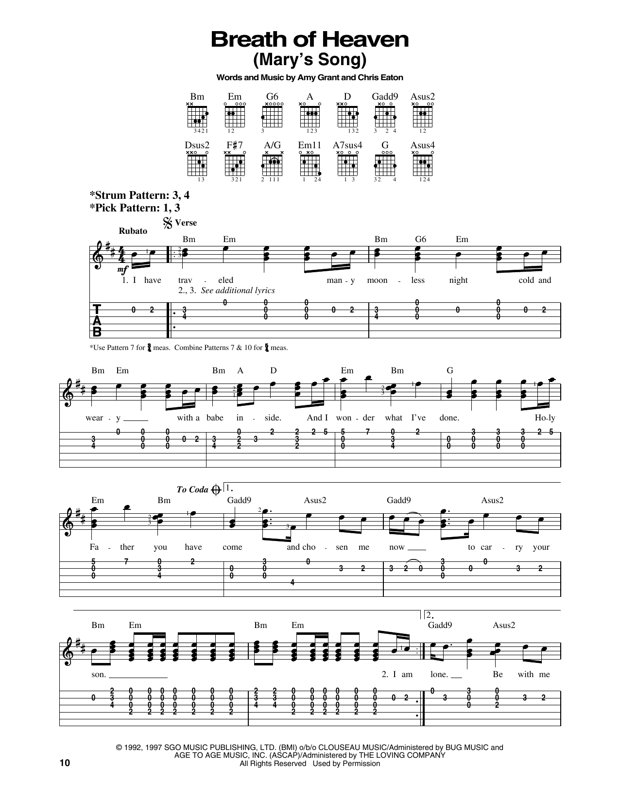 Produktgalerie: Seite 1 von 1 Breath Of Heaven (Mary's Song), Amy Grant, Gitarre