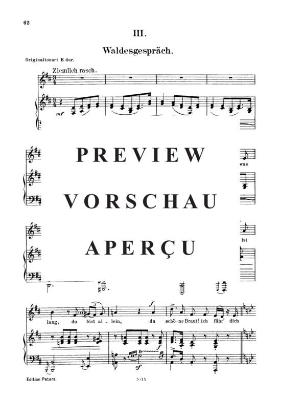 Product gallery: Page 2 of 5 Waldesgespräch Op.39 No.3, , Low Voice and Piano