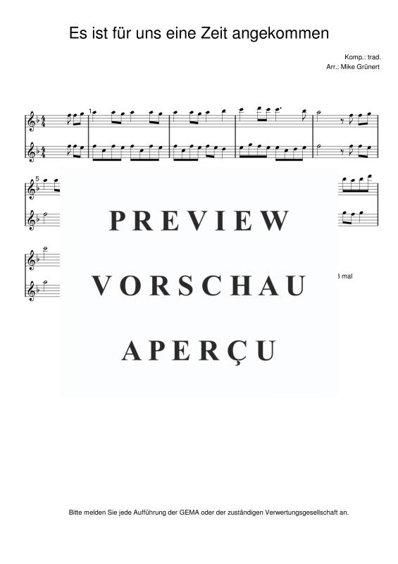 gallery: Deutsche Weihnachtslieder, , 15 Duette für 2 Querflöten oder Instrumente in C - hohe Lage