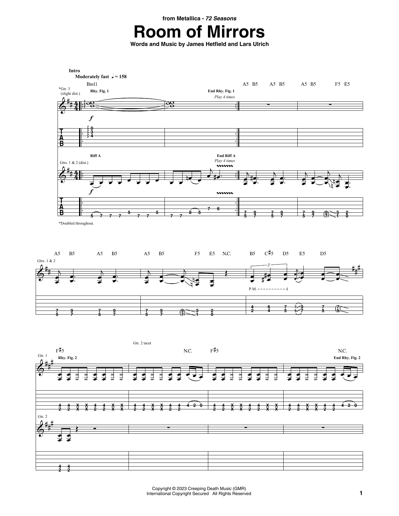 Produktgalerie: Seite 1 von 1 Room Of Mirrors, Metallica, Gitarre