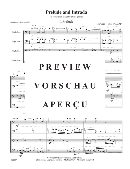 Product gallery: Page 4 of 21 Prelude and Intrada , , (4 euphonium or trombone quartet)