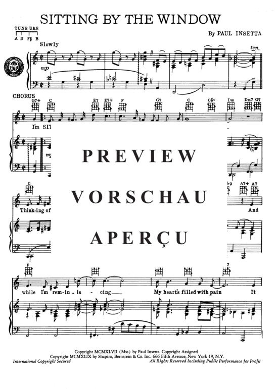 Produktgalerie: Seite 3 von 8 Sitting By The Window , Popular Standard, Klavier und Gesang