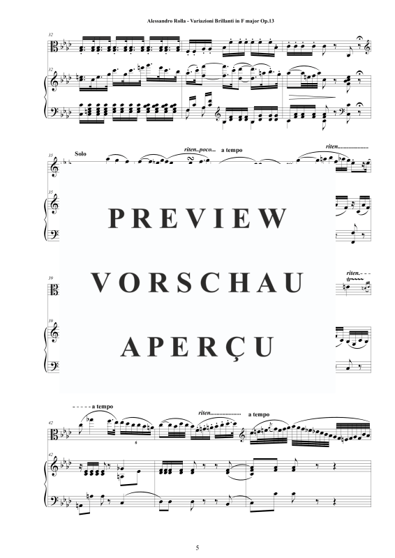 Product gallery: Page 6 of 11 Variazioni Brillanti in F-Dur Op.13, , Viola and Piano