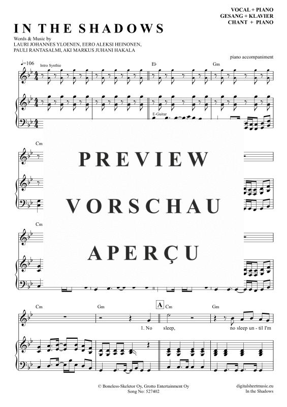 gallery: In The Shadows, Rasmus, Gesang mit Klavierbegleitung