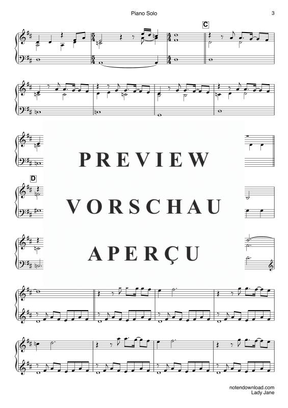 gallery: Lady Jane, Rolling Stones, The, Klavier einfach