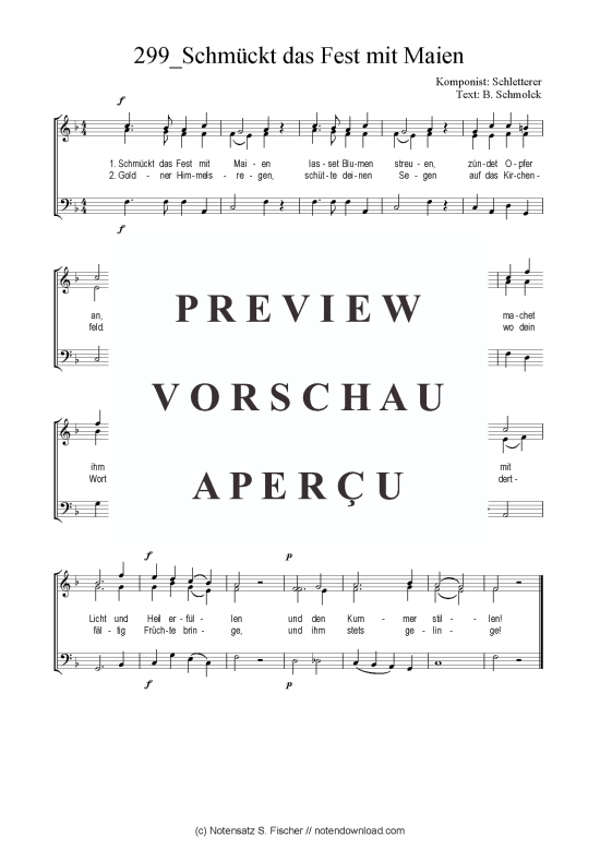 Product picture to: Schmückt das Fest mit Maien Schletterer / B. Schmolck