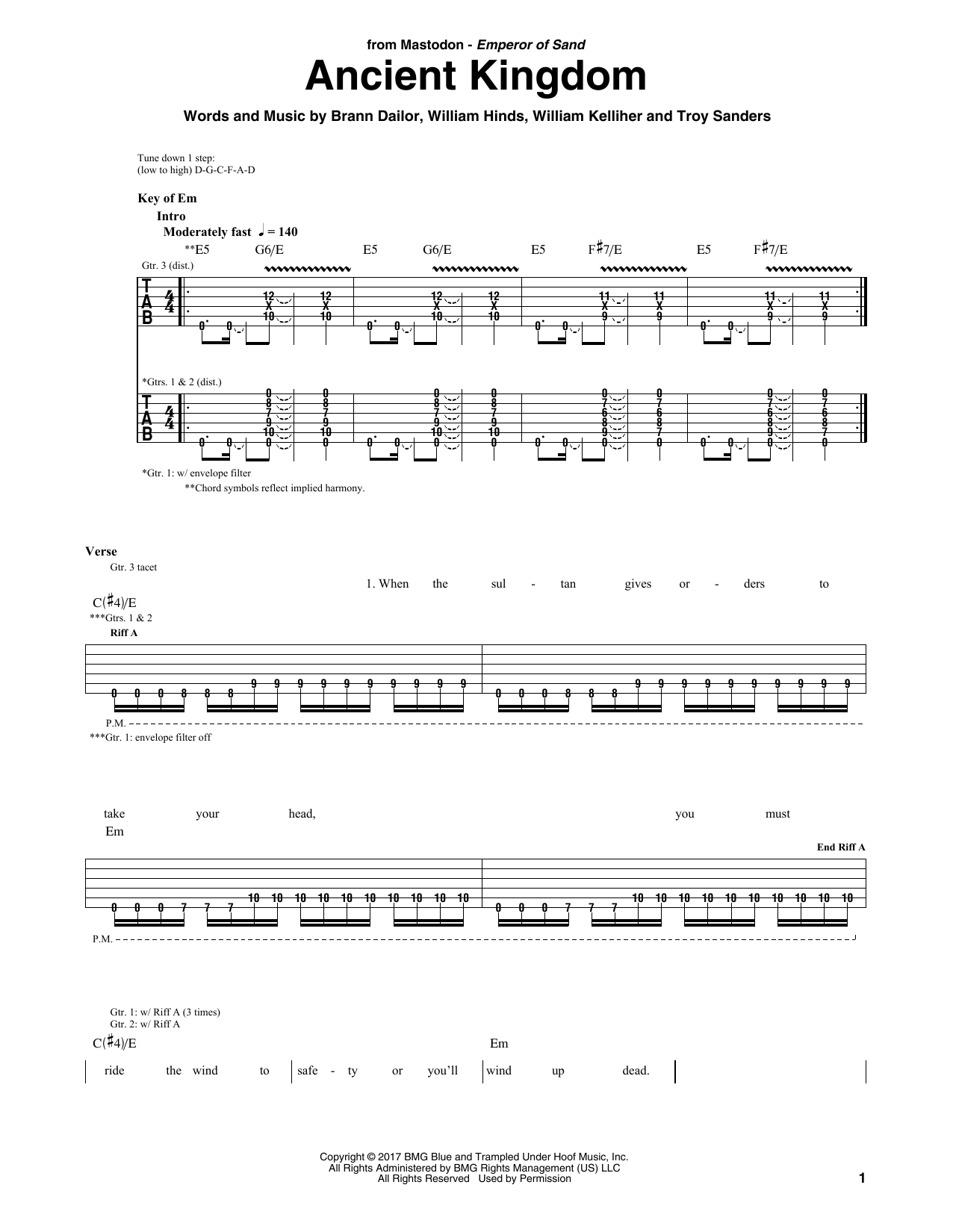 Produktgalerie: Seite 1 von 1 Ancient Kingdom, Mastodon, Gitarre