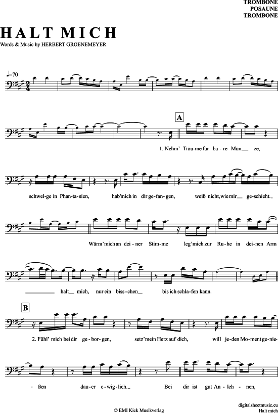 Product gallery: Page 1 of 4 Halt Mich , Grönemeyer, Herbert, (Posaune / Bariton)