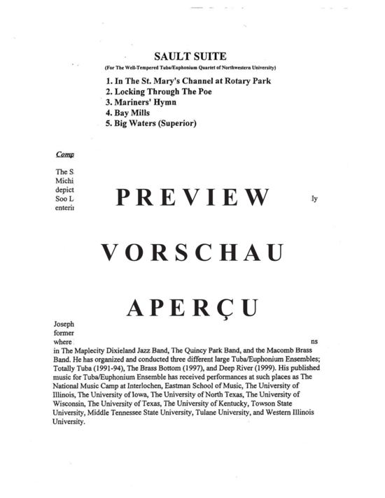 Produktgalerie: Seite 3 von 21 Sault Suite , , (Tuba Quartett EETT)