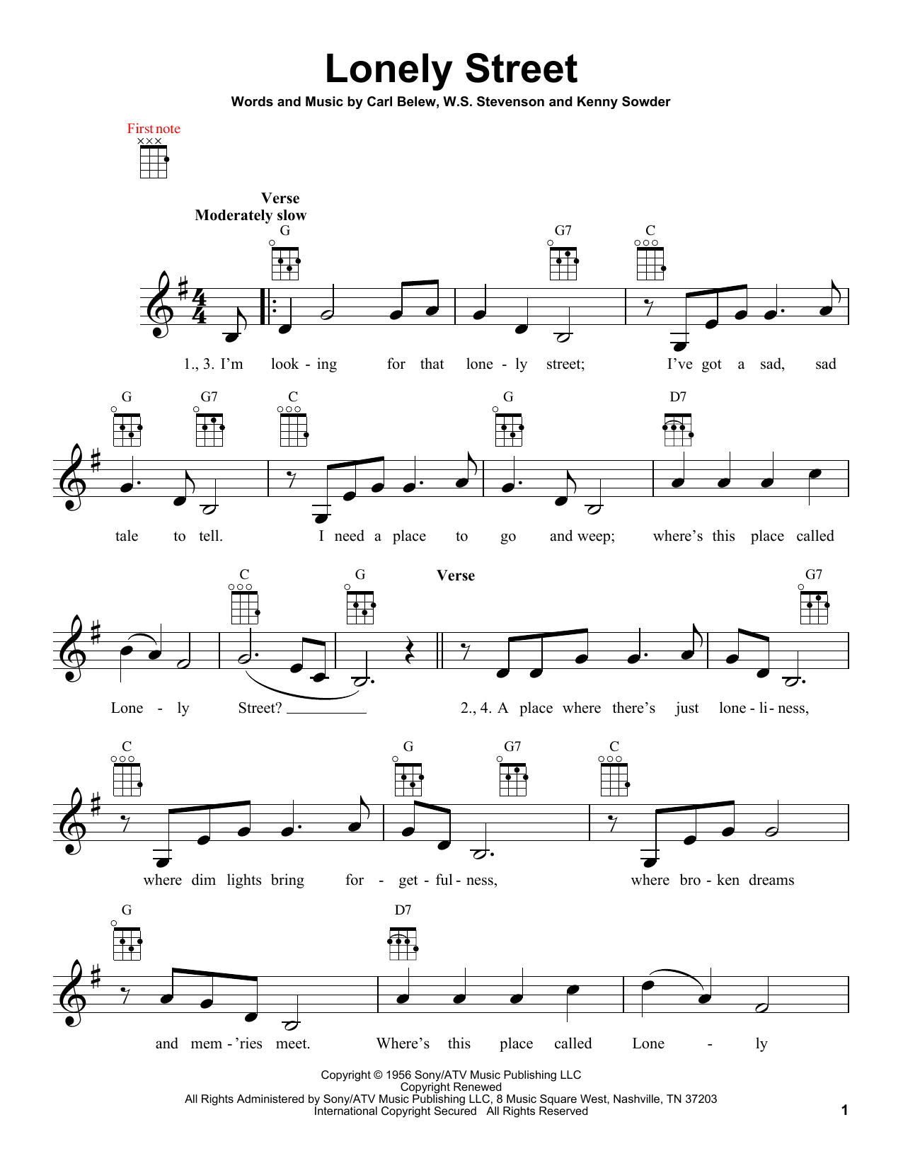 Product gallery: Page 1 of 1 Lonely Street, Andy Williams